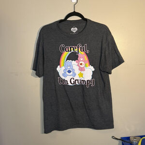 Ripple Junction Mens Care Bears Graphic Shirt Gray Large